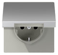 Jung AL1520KIKL SCHUKO Steckdose Klappd. erh.Ber.schutz LS Aluminium