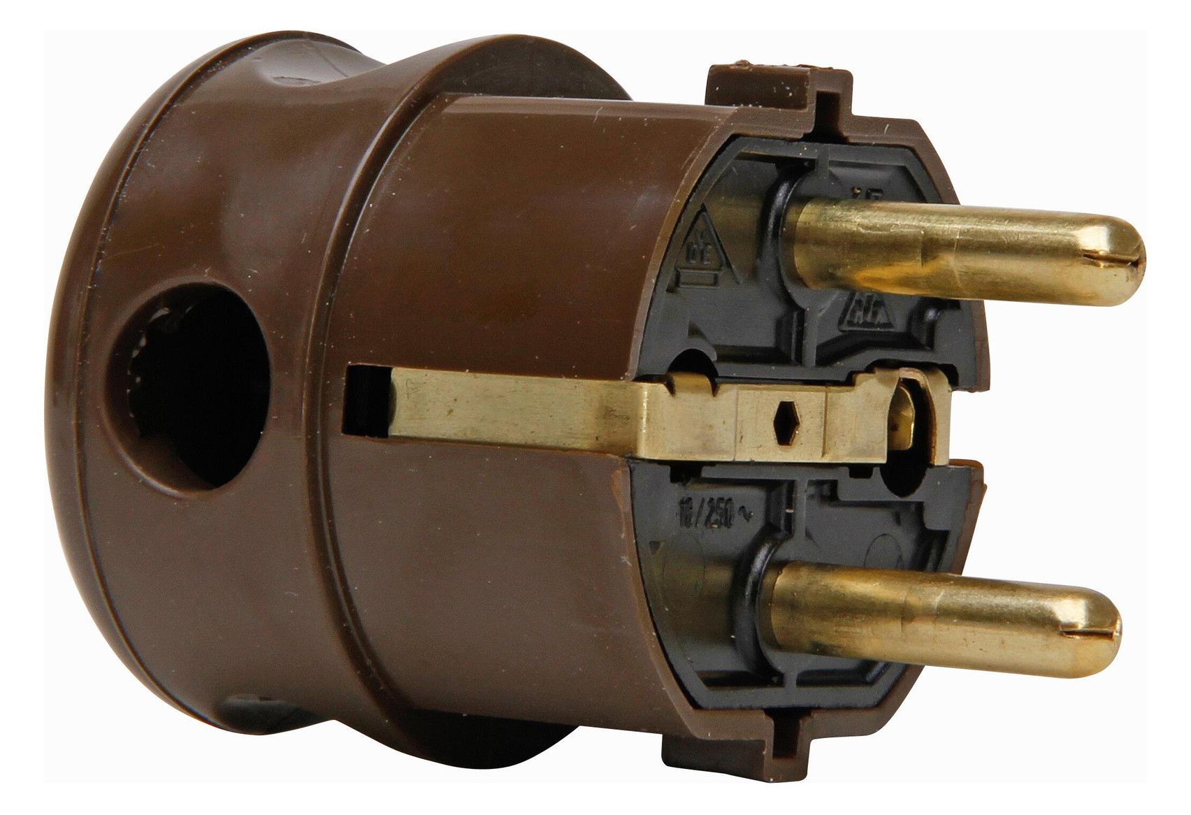 Kopp 178506001 Kunststoff Schuko Winkelstecker 2 Schukos.f.Kabel bis 3x1