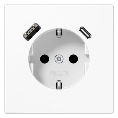 Jung LS1520-15CAWW SCHUKO Steckdose m.USB Typ AC