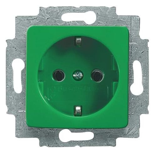 BJ 20 EUCQ-13-212-101 SCHUKO Steckdosen-Einsatz gn RAL6032