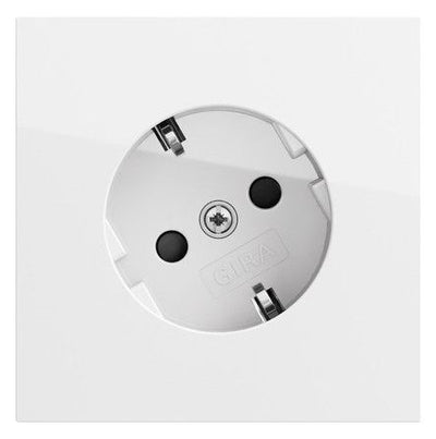 GIRA 441870 SCHUKO-Steckdose 30°+SH Flächenschalter Reinweiß