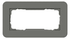 GIRA 1002413 Abdeckrahmen 2f o.Mittelst. E3 Dunkelgrau/Reinweiß gl. Soft-Touch