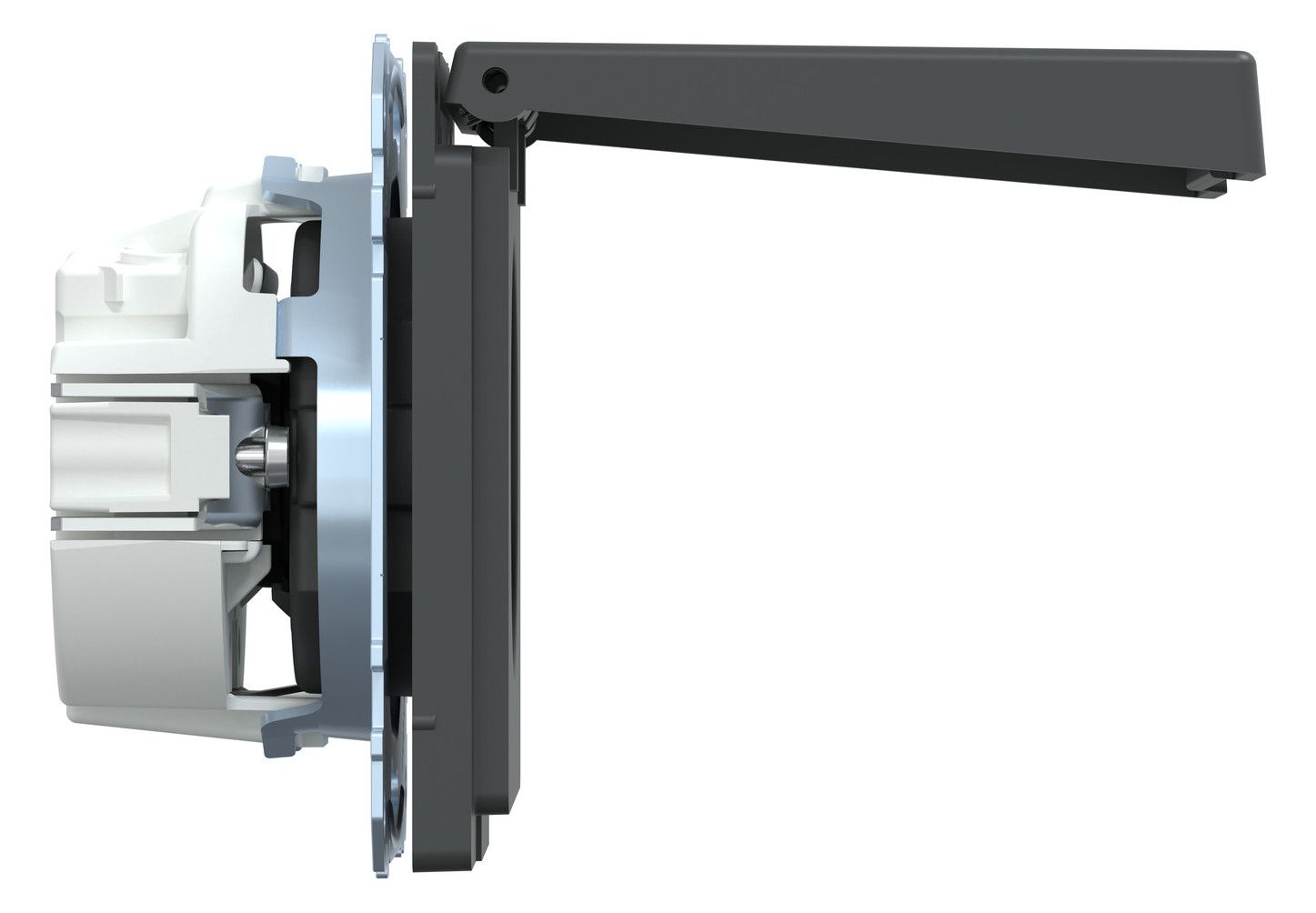 Mert MEG 2314-6034 SCHUKO-Steckdose m.Klappdeckel IP44 BRS StK Anthrazit