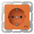 GIRA 4188109 SCHUKO-Steckdose ZSV System 55 Orange glänzend