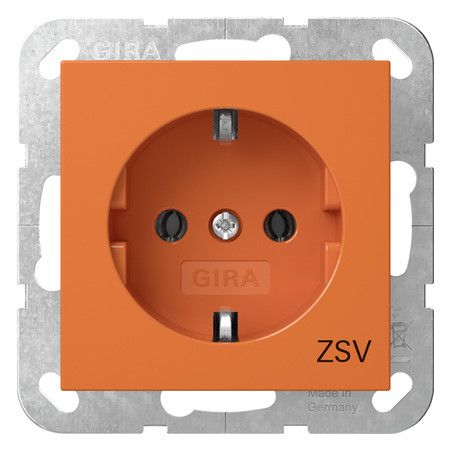 GIRA 4188109 SCHUKO-Steckdose ZSV System 55 Orange glänzend