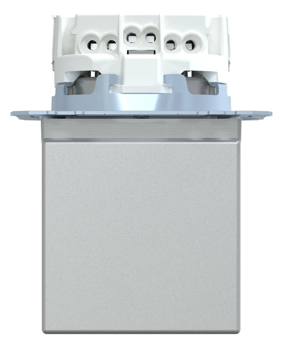 Mert MEG 2414-0460 SCHUKO-Steckdose BRS m.Klappdeckel IP44 SK aluminium Sys.M