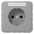 Jung CD1520BFNAGR SCHUKO Steckdose Schriftfeld bruchsicher grau