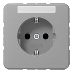 Jung CD1520BFNAGR SCHUKO Steckdose Schriftfeld bruchsicher grau