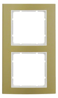 Berker 10123046 Rahmen 2fach B.3 Alu gold/polarweiß