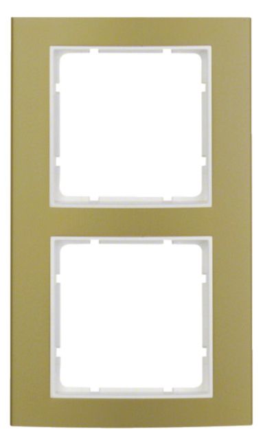 Berker 10123046 Rahmen 2fach B.3 Alu gold/polarweiß