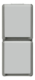 Siemens 5UB4724 DELTA fläche IP44 SCHUKO Steckdose Kombination 2fach senkrecht