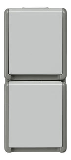 Siemens 5UB4724 DELTA fläche IP44 SCHUKO Steckdose Kombination 2fach senkrecht