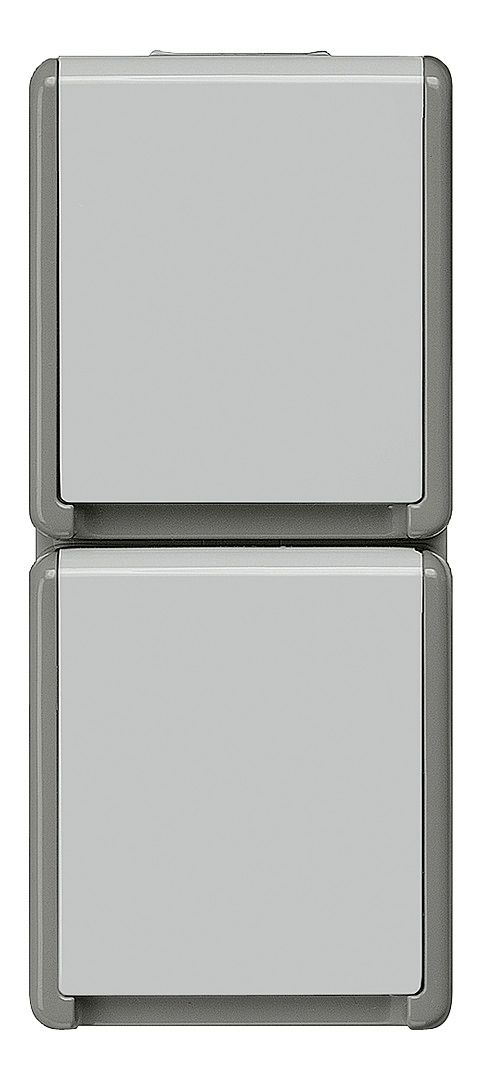 Siemens 5UB4724 DELTA fläche IP44 SCHUKO Steckdose Kombination 2fach senkrecht