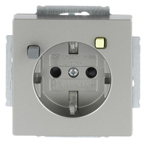 BJ 3120 EUCB-866 FI-SCHUKOMAT SCHUKO Steckdosen-Einsatz edelstahl pur