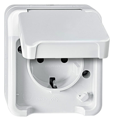 Mert MEG 2400-8019 SCHUKO-Steckdose polarweiß m.BRS AQUASTAR