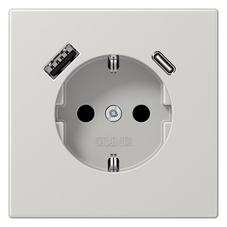 Jung LS1520-15CALG SCHUKOsteckdose m.USB Typ AC
