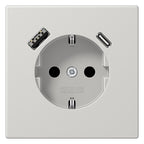 Jung LS1520-15CALG SCHUKOsteckdose m.USB Typ AC