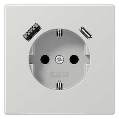 Jung LS1520-15CALG SCHUKOsteckdose m.USB Typ AC