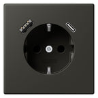 Jung LC1520-15CA259 SCHUKO-Steckd.m.USB Typ AC LC4320R