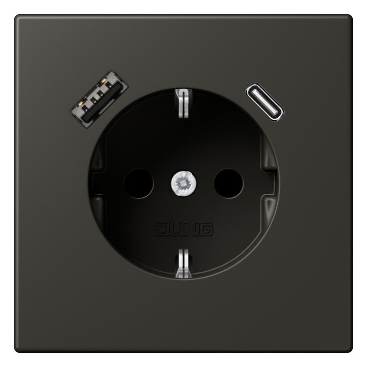 Jung LC1520-15CA259 SCHUKO-Steckd.m.USB Typ AC LC4320R