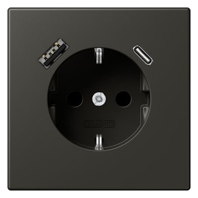 Jung LC1520-15CA259 SCHUKO-Steckd.m.USB Typ AC LC4320R