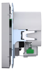 Mert MEG 2366-6036 Schuko-Steckdose m.USB Ladegerät Edelstahl