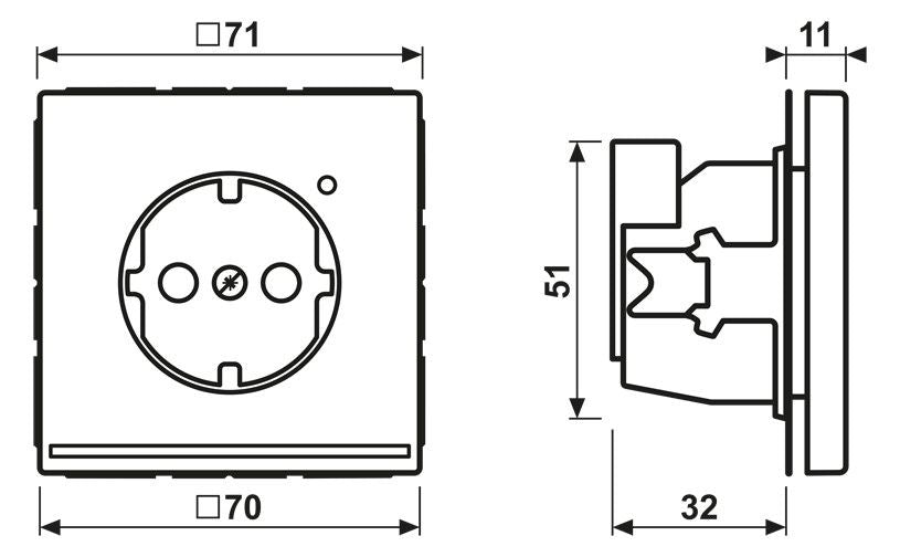 Jung LC1520-OLNW247 SCHUKO-Steckdose m.LED-Licht LC4320D