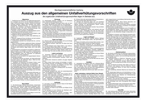 Cimco 182760 Sicherheitsaushang "Auszug aus den allgemeinen