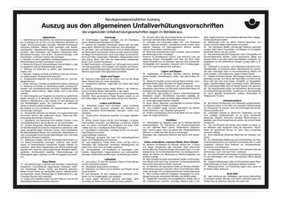Cimco 182760 Sicherheitsaushang "Auszug aus den allgemeinen