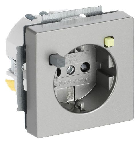 BJ 3120 EUCB-866 FI-SCHUKOMAT SCHUKO Steckdosen-Einsatz edelstahl pur