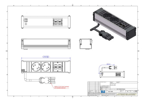 Bachmann 333.1008 CONI 2xSchuko 2xCat5e GST18