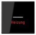 Jung A590HSW Wippe Heizung Notschalter m.Lichtleiter Serie A schwarz