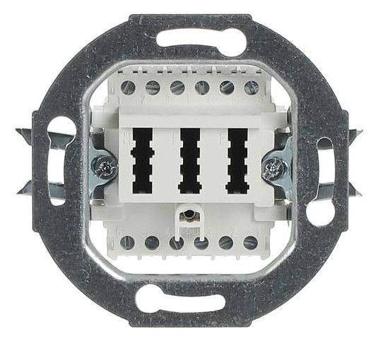 BJ 0242/04 TAE-Anschlussdose 2x6/6 NFF alpinweiss