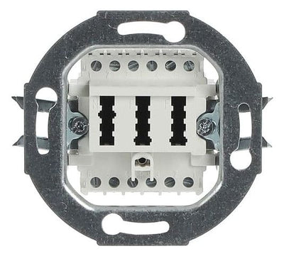 BJ 0242/04 TAE-Anschlussdose 2x6/6 NFF alpinweiss