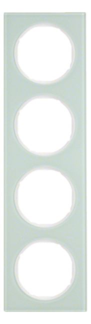 Berker 10142209 Rahmen 4fach R.3 Glas polarweiß