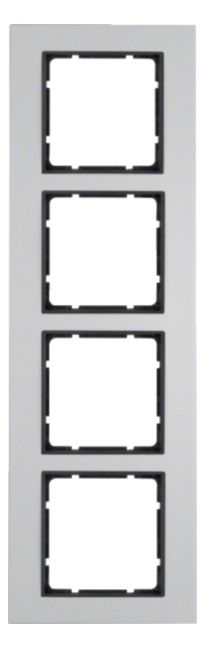 Berker 10146904 Rahmen 4fach B.7 Alu/anthrazit
