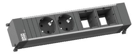 Bachmann 916.1000 Power Frame 2xSchuko 2xABD GST