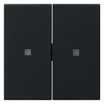 GIRA 5369005 Wippe 2fach unbedruckt KF System 55 Schwarz matt (lackiert)