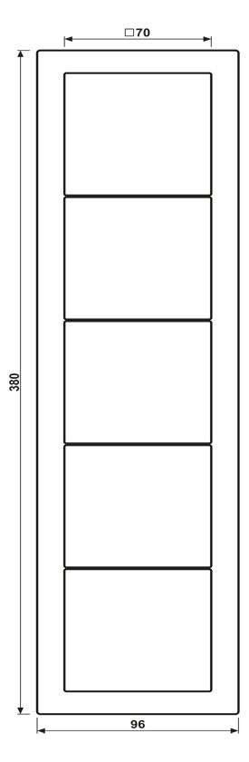 Jung LSD985LG Rahmen 5fach LS/FD-design lichtgrau