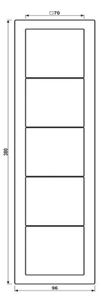 Jung ALD2985-L Rahmen 5fach LS/FD-design Aluminium lackiert