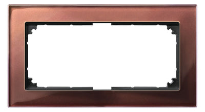 Mert 487815 M-PLAN-Echtglasrahmen 2f o.Mittelsteg Mahagonibraun