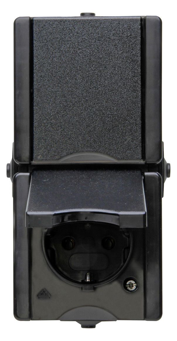 Kopp 947505002 proAQA – Schuko Steckdose 2f Klappd.schwarz