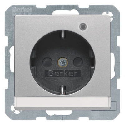 Berker 41106084 Steckdose SCHUKO+LED Kontroll B-feld+erh.BS Q.1/Q.3 alu samt