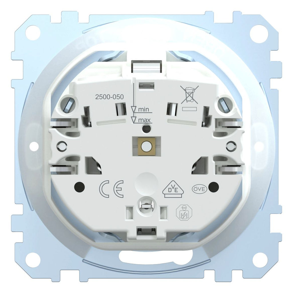 Mert MEG 2314-0319 SCHUKO-Steckdose BRS Klappd. IP44 StK polarweiß glänz. Sys.M