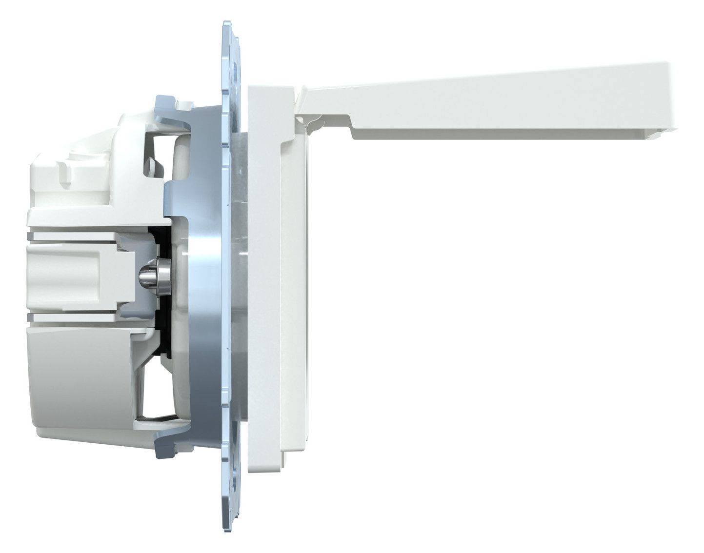 Mert MEG 2314-0325 SCHUKO-Steckdose BRS Klappd. IP44 StK aktivweiß glänz. Sys.M
