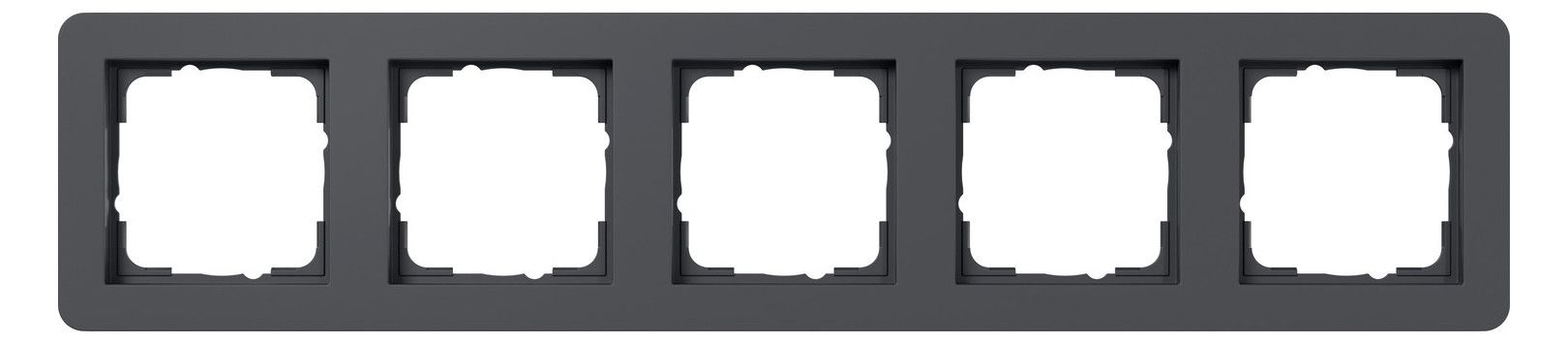 GIRA 0215152 Abdeckrahmen 5f Gira E1 Anthrazit
