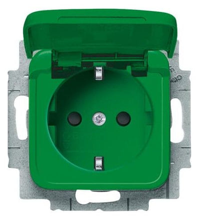 BJ 20 EUKB-13-212-101 SCHUKO Steckdosen-Einsatz gn RAL6032 SI/Reflex