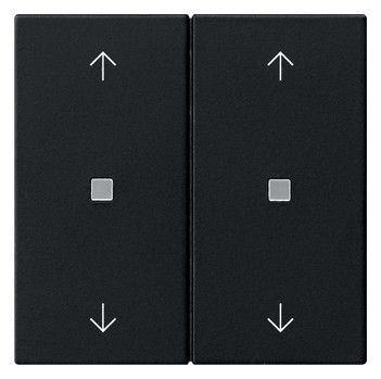 GIRA 5386005 Wippe 2fach Pfeile KF System 55 Schwarz matt (lackiert)