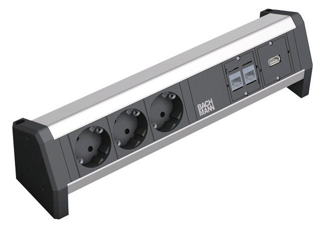 Bachmann 339.1006 DESK 3xSchuko 2xCat5e 1xUSB GS