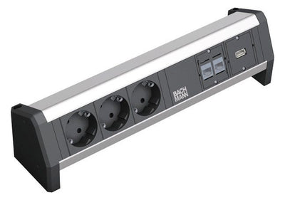 Bachmann 339.1006 DESK 3xSchuko 2xCat5e 1xUSB GS